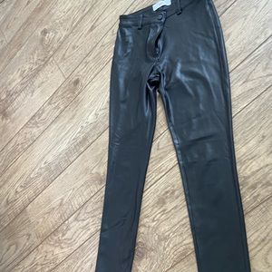Faux leather leggings